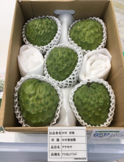花と食のフェスティバル2018に出品した沖縄県産アテモヤ