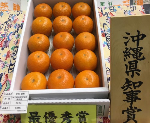 花と食のフェスティバル2017で最優秀賞を受賞した沖縄県産タンカン