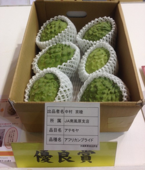 花と食のフェスティバル2016に出品した中村果樹園の沖縄県産アテモヤ